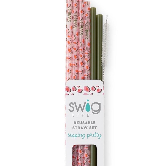 Swig On The Prowl + Olive Reusable Straw Set Brand New - Picture 3 of 5